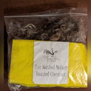 Gorgeous Soft Washed Mohair Fiber In Roasted Chestnut